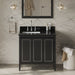 jeffrey alexander percival 36-inch single bathroom vanity with top in black
