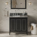 jeffrey alexander percival 36-inch single bathroom vanity with top in black