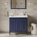 jeffrey alexander percival 36-inch single bathroom vanity with top in blue