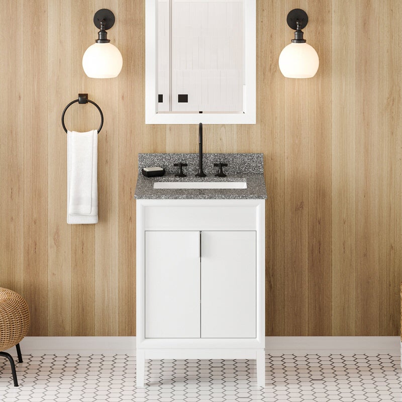 jeffrey alexander theodora 24-inch single bathroom vanity with top in white from home luxury usa