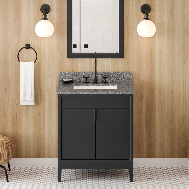 jeffrey alexander theodora 30-inch single bathroom vanity with top in black from home luxury usa