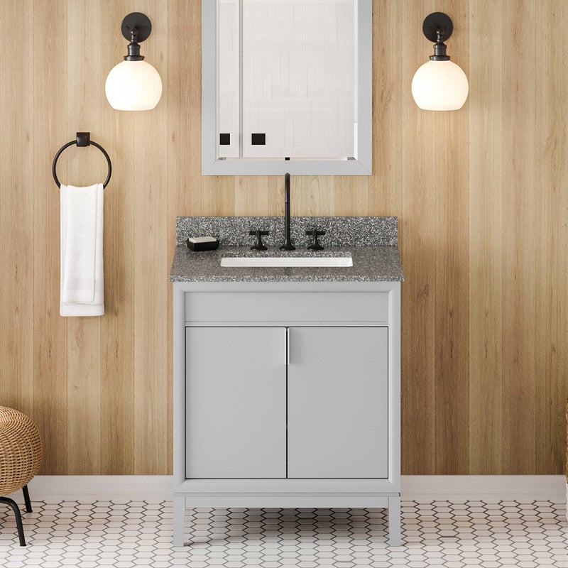 jeffrey alexander theodora 30-inch single bathroom vanity with top in grey from home luxury usa
