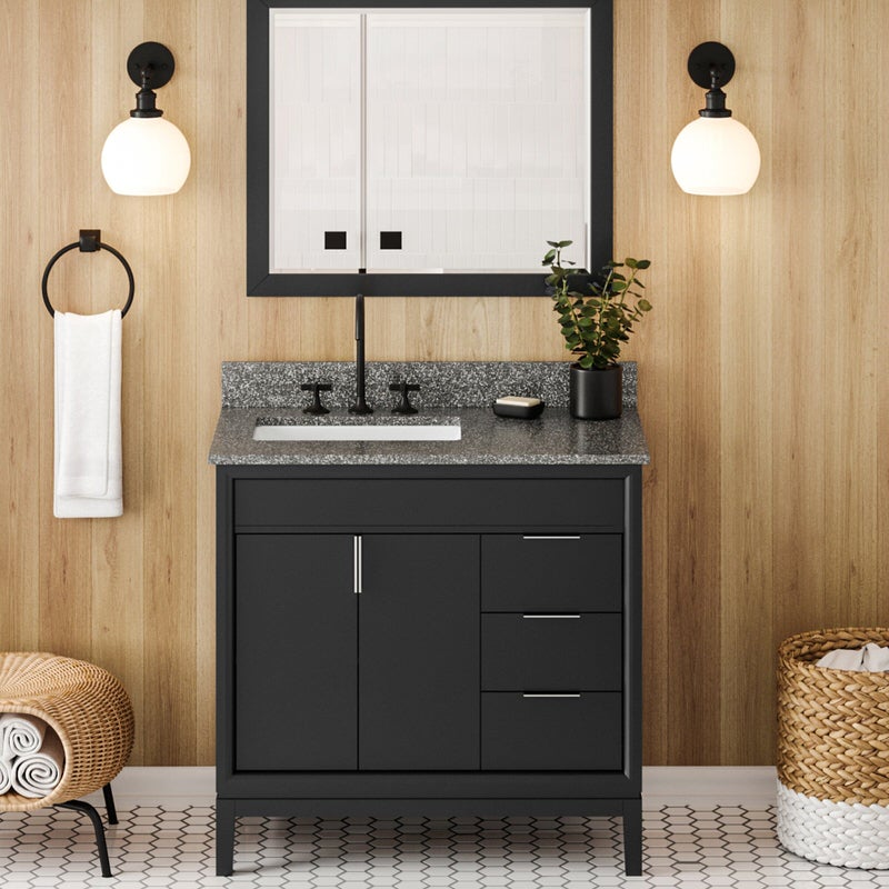 jeffrey alexander theodora 36-inch single bathroom vanity with top in black from home luxury usa