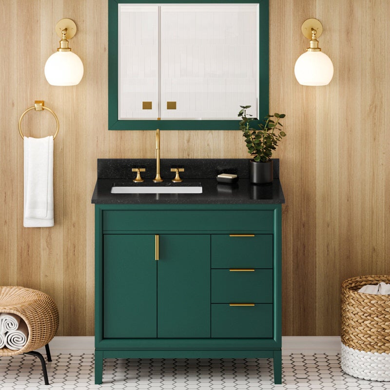 jeffrey alexander theodora 36-inch single bathroom vanity with top in green from home luxury usa