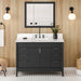 jeffrey alexander theodora 48-inch bathroom vanity with top in black from home luxury usa