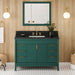jeffrey alexander theodora 48-inch bathroom vanity with top in green from home luxury usa