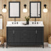 jeffrey alexander theodora 60-inch double bathroom vanity with top in black from home luxury usa