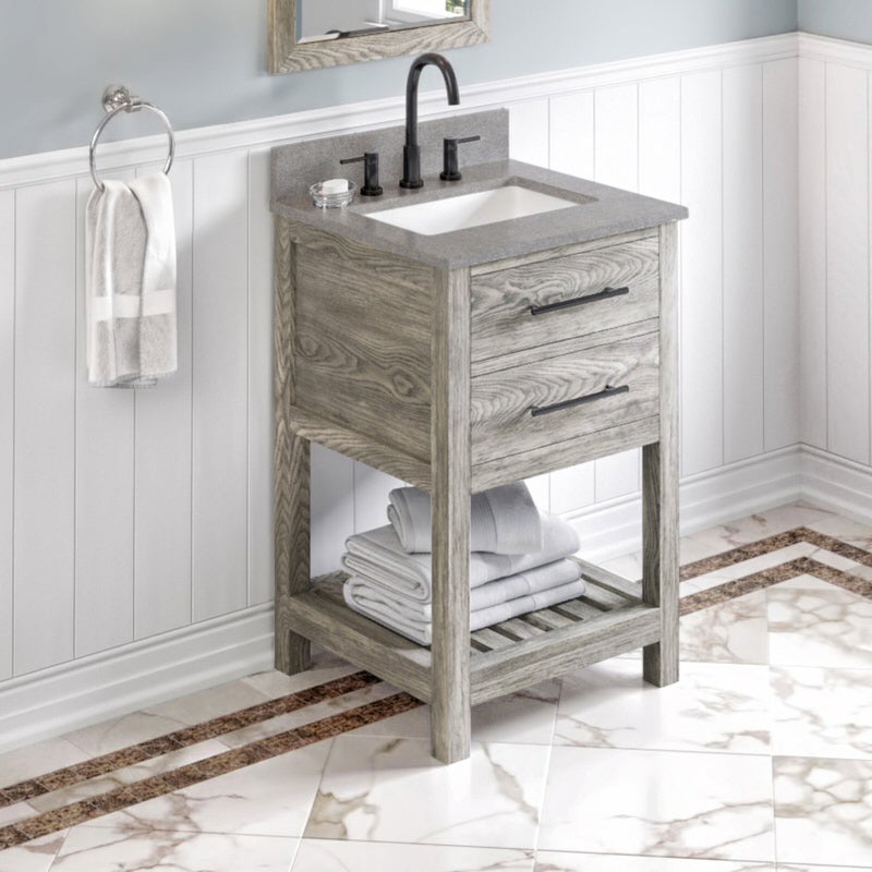 jeffrey alexander wavecrest 24-inch single bathroom vanity with top in grey from home luxury usa