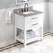 jeffrey alexander wavecrest 30-inch bathroom vanity with top in white from home luxury usa