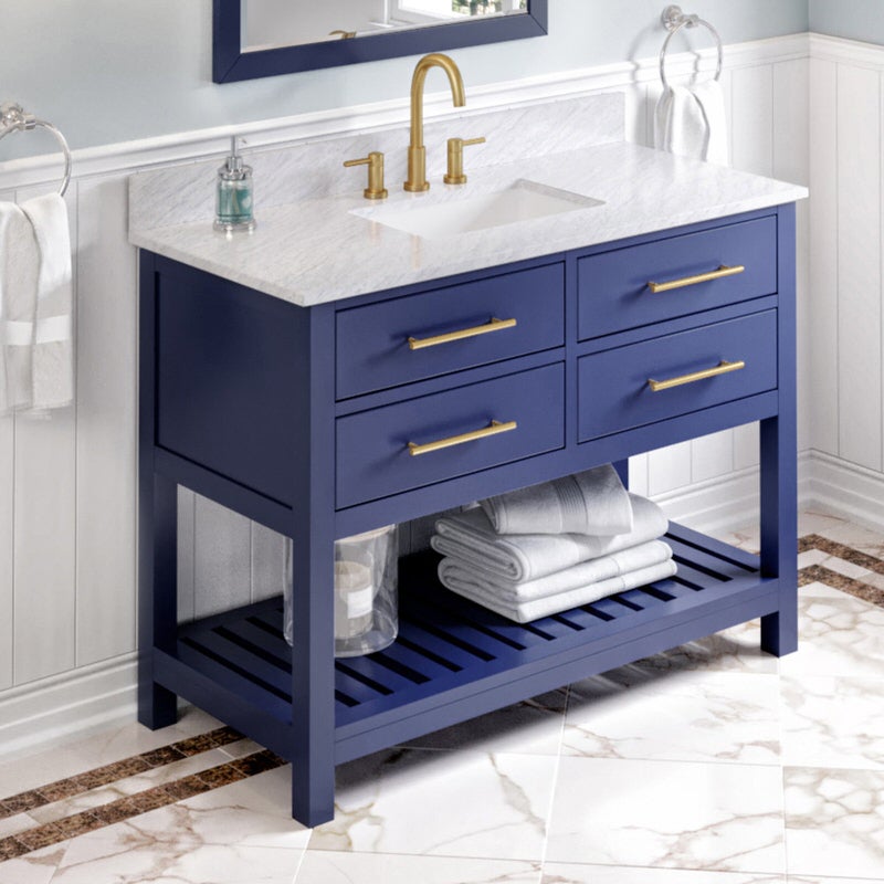 jeffrey alexander wavecrest 48-inch single bathroom vanity with top in blue from home luxury usa