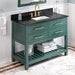 jeffrey alexander wavecrest 48-inch single bathroom vanity with top in green from home luxury usa