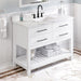 jeffrey alexander wavecrest 48-inch single bathroom vanity with top in white from home luxury usa