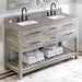 jeffrey alexander wavecrest 60-inch double sink bathroom vanity with top in grey from home luxury usa