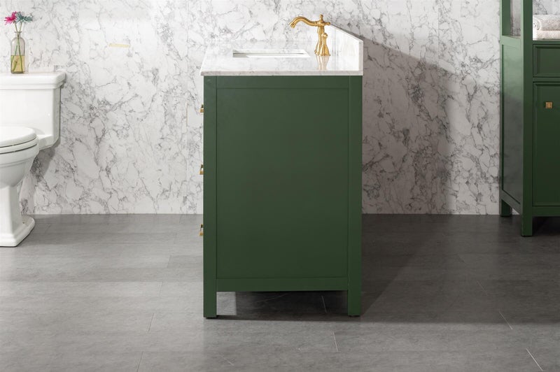 legion furniture 60-inch single modern bathroom vanity with top in green from home luxury usa