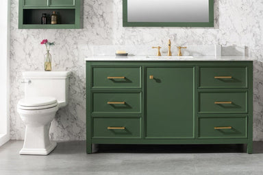 legion furniture 60-inch single modern bathroom vanity with top in green from home luxury usa