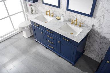legion furniture 60-inch modern double bathroom vanity with top in blue from home luxury usa