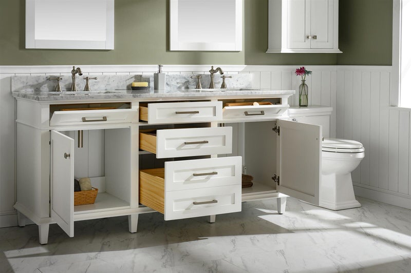 legion furniture 72-inch double bathroom vanity with top and sinks in white from home luxury usa