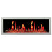litedeer homes gloria ii 48-inch smart electric fireplace with amber reflective glass in white