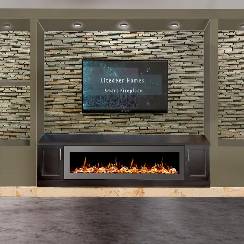litedeer homes gloria ii 58-inch smart electric fireplace in white zef58vcw from home luxury usa