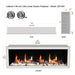 litedeer homes gloria ii 58-inch smart electric fireplace in silver with logs and rocks zef58vs from home luxury usa