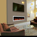 Litedeer Homes 58-inch Latitude Smart Control Electric Fireplace, Model ZEF58VAW, wall-mounted or recessed, with WiFi and app controls. Features realistic flames with five colors and reflective amber glasses, HD LED technology, suitable for heating up to 400 sq ft. ETL and CETL certified, two-year warranty from Home Luxury USA