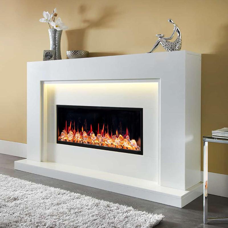 Litedeer Homes Latitude 45" Electric Fireplace - ZEF45XC, realistic flames, modern convenience, elegant addition, Home Luxury USA
