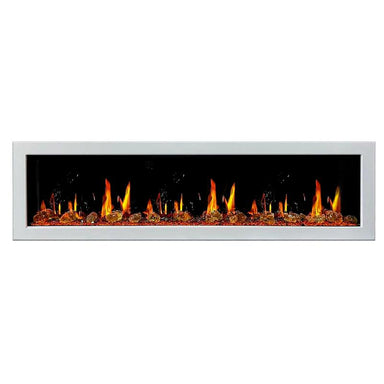 Litedeer Homes - Litedeer Homes Gloria II 78" Smart Electric Fireplace in White with Diamond - like Crystals - ZEF78VCW - ZEF78VCW - Home Luxury USA