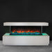 modern flames landscape pro multi 3 sided smart electric fireplace installed showing led downlights