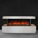 modern flames landscape pro multi 3 sided smart electric fireplace installed in white mantel 