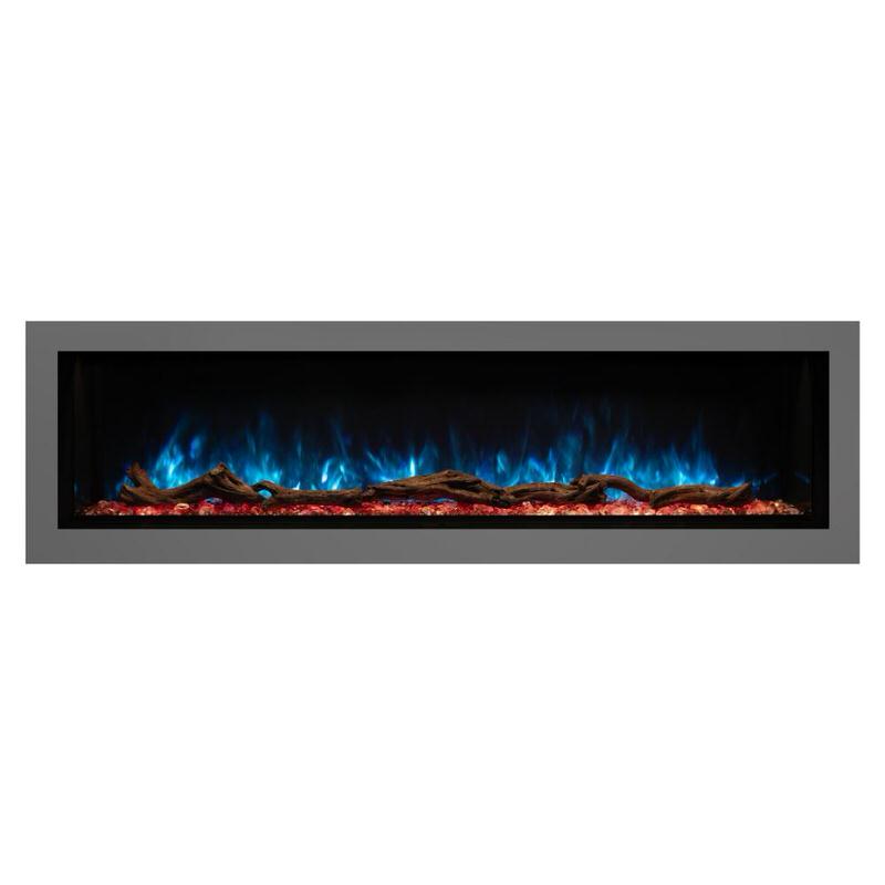 modern flames landscape pro multi 3 sided smart electric fireplace optional trim kit with glowing embers
