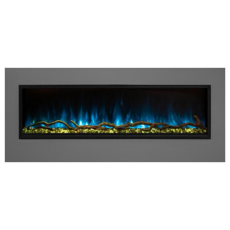 modern flames landscape pro slim smart electric fireplace blue flames with gold