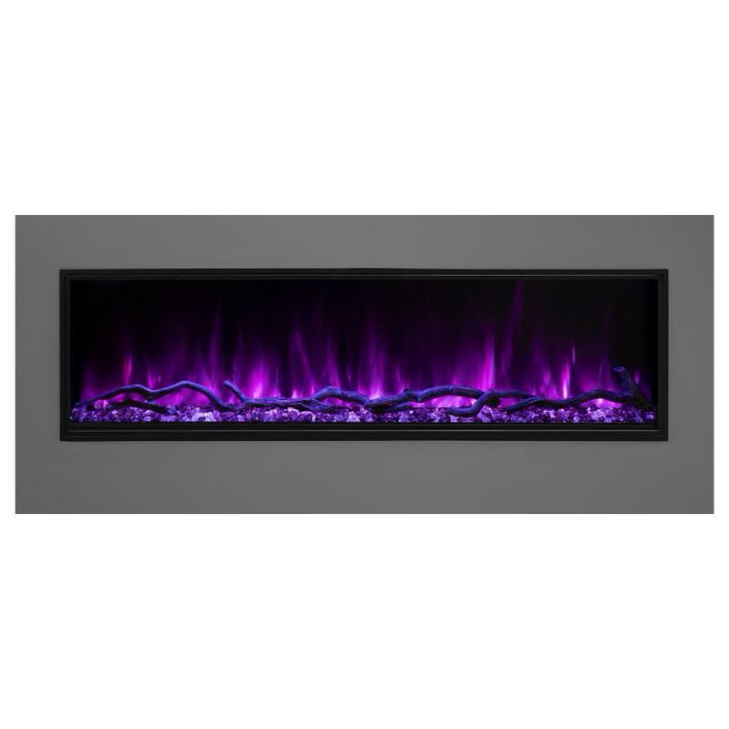 modern flames landscape pro slim smart electric fireplace purple flames