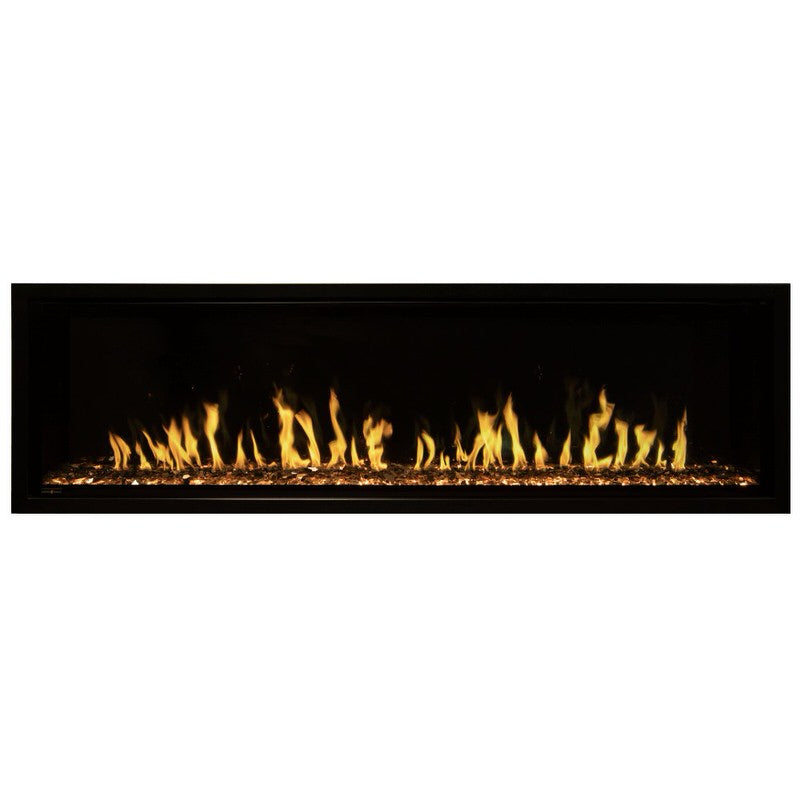 modern flames orion slim built-in wall-mounted smart electric fireplace with real flame effect product photo with flames