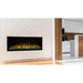 modern flames spectrum slimline built-in wall mounted electric fireplace installed in modern kitchen