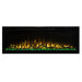 modern flames spectrum slimline built-in wall mounted electric fireplace yellow flames and green stones