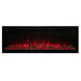modern flames spectrum slimline built-in wall mounted electric fireplace red flames and stones