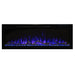 modern flames spectrum slimline built-in wall mounted electric fireplace blue flames and stones