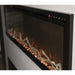 modern flames spectrum slimline built-in wall mounted electric fireplace close up of controls