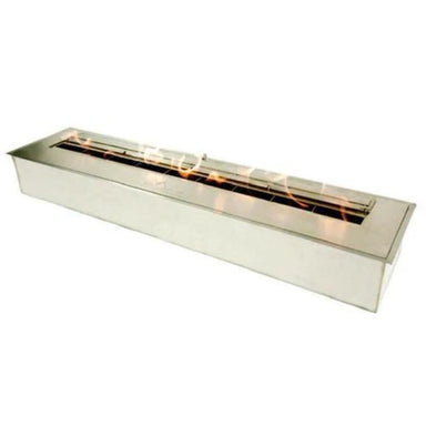 Close up of the bio flame 38-inch ethanol fireplace burner
