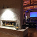 the bio flame 72-inch dual sided firebox ethanol fireplace installed in a banquet hall as a centerpiece 