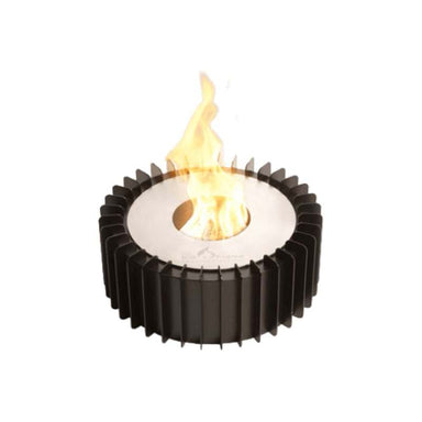 The Bio Flame - The Bio Flame 13 - Inch Round Grate Kit | Ethanol Fireplace Insert - Grate - 13Round - Silver - Bundle - Home Luxury USA