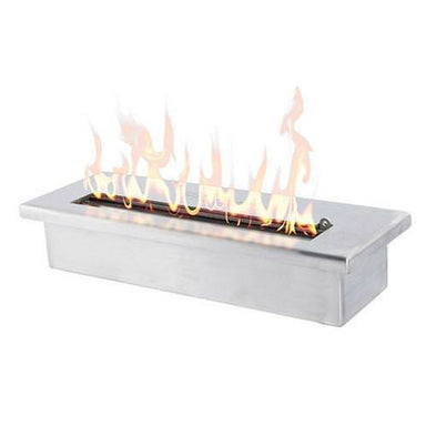 The Bio Flame - The Bio Flame 16 - Inch Indoor/Outdoor Ethanol Fireplace Burner - EB - 16 - Silver - Home Luxury USA