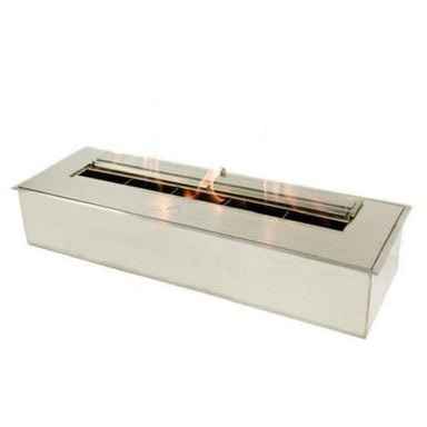 The Bio Flame - The Bio Flame 24 - Inch Indoor/Outdoor Ethanol Fireplace Burner - EB - 24 - Silver - Home Luxury USA