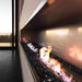 the bio flame 72-inch single sided built-in ethanol burner fireplace close up of flames and rocks
