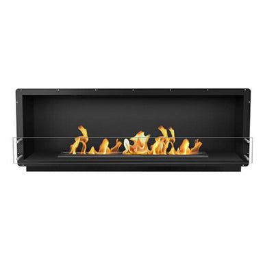 the bio flame 72-inch single sided built-in ethanol burner fireplace in black finish