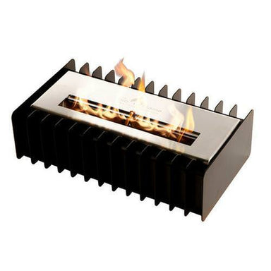 The Bio Flame - The Bio Flame Fireplace Insert Kit | 16 - Inch Ethanol Burner with Grate - Grate - 16 - Silver - Bundle - Home Luxury USA