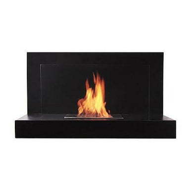 the bio flame lotte 35-inch wall-mounted ethanol fireplace in black finish