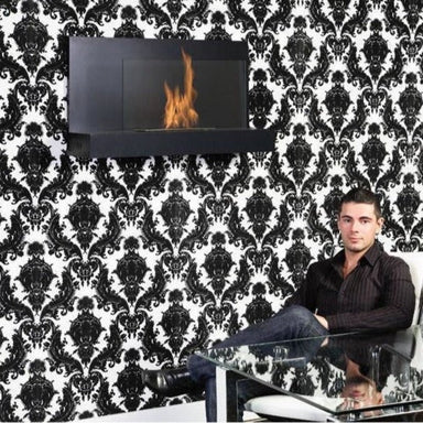 The Bio Flame - The Bio Flame Lotte 35 - Inch Black Wall Mounted Ethanol Fireplace - LOTTE - Home Luxury USA