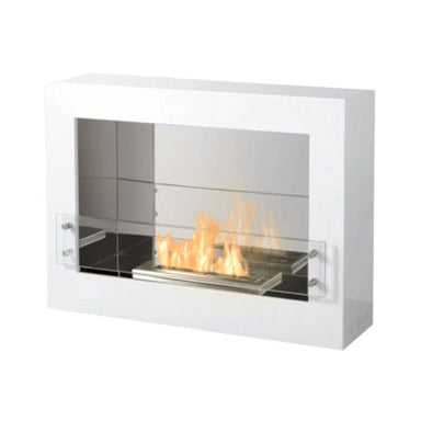 The Bio Flame - The Bio Flame Rogue 2.0 | 36 - Inch Free Standing See - Through Ethanol Fireplace - Rogue 2.0 DS - White - Home Luxury USA