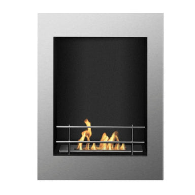 the bio flame xelo 19-inch built-in ethanol fireplace in stainless steel finish